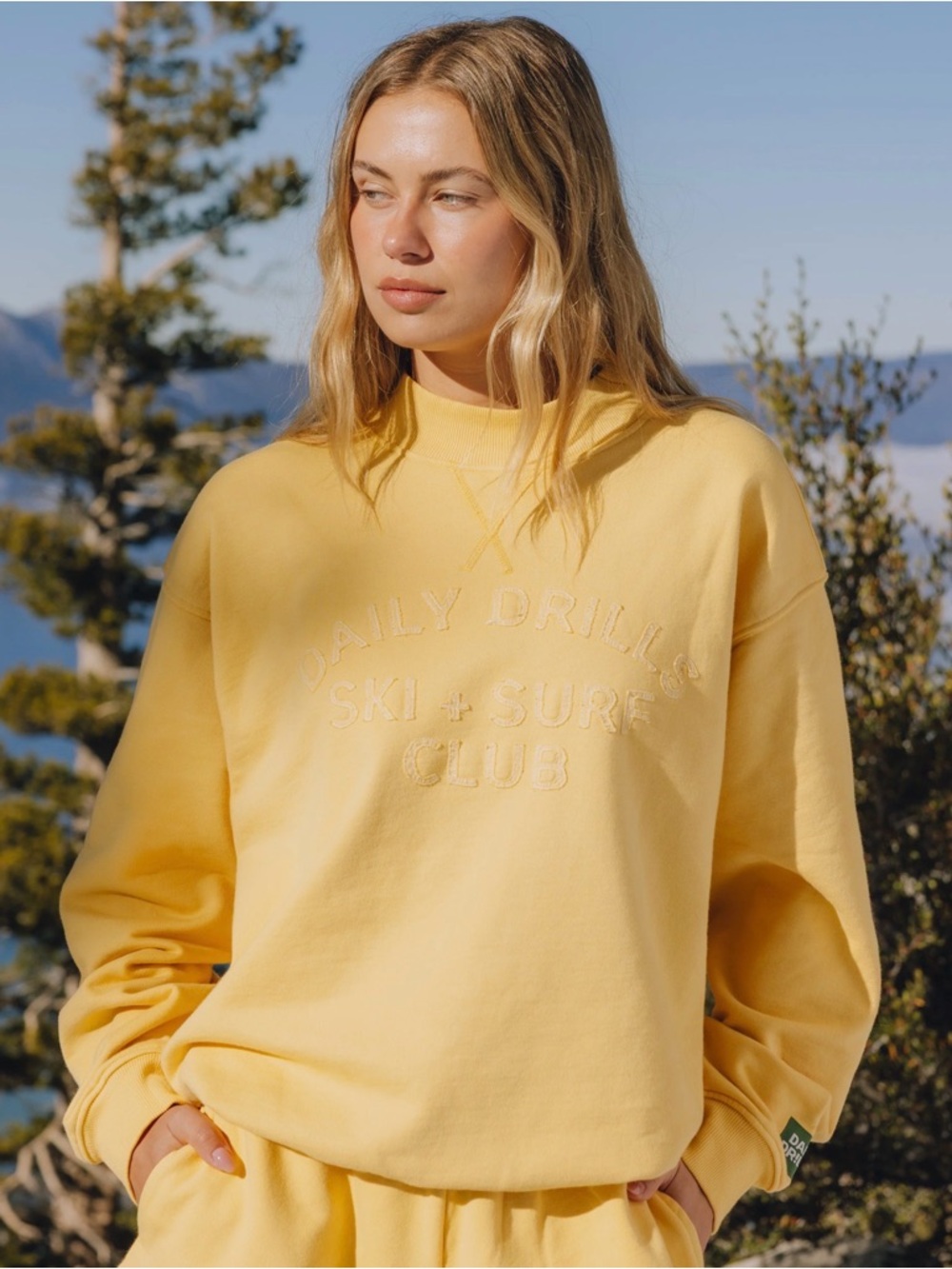 Daily drills oversized vintage ski and surf club sweater